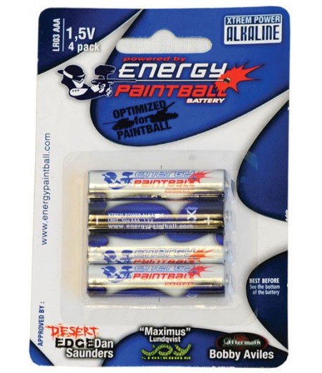 Energy Paintball LR3 AAA Pack 4 Alkaline Batteries