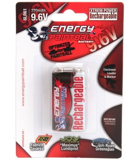 Energy Paintball 9.6V Rechargeable Battery NiMH 270mHA